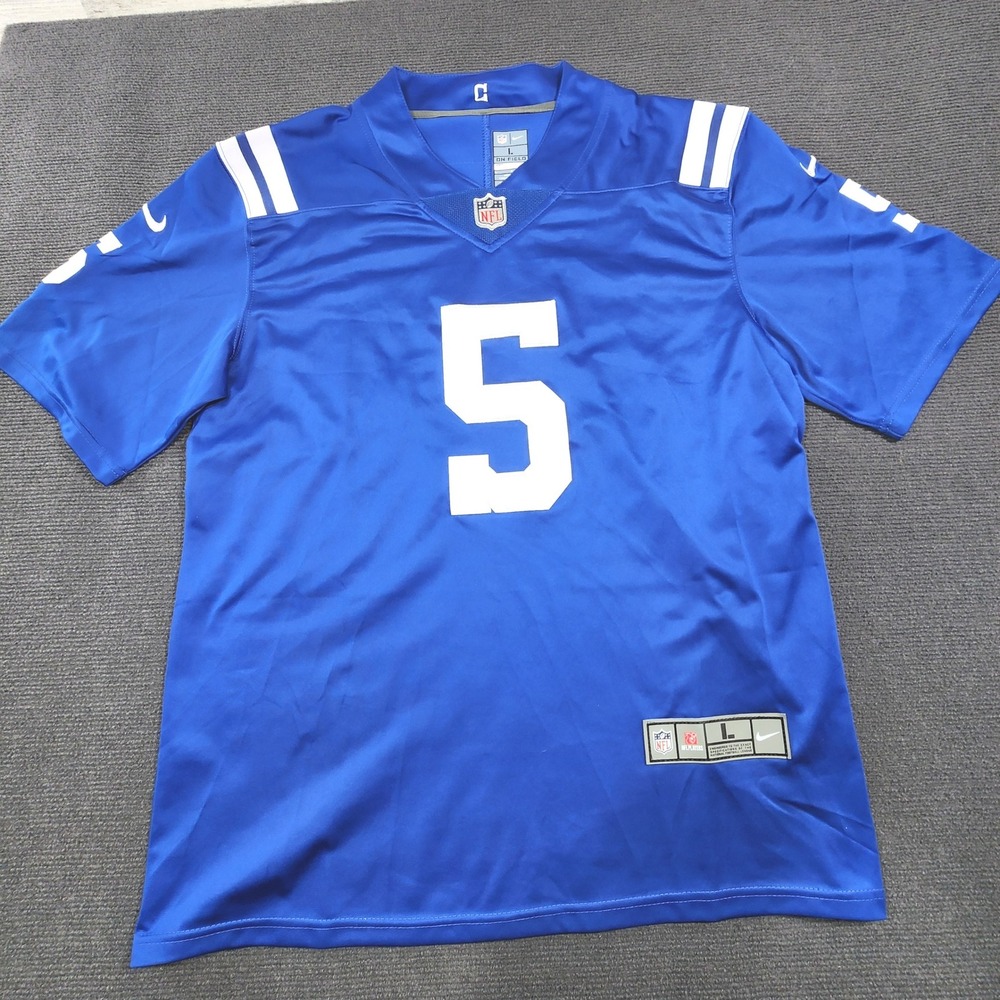Nike Indianapolis Colts Jersey Men Large Blue Anthony Richardson #5 Game Sport